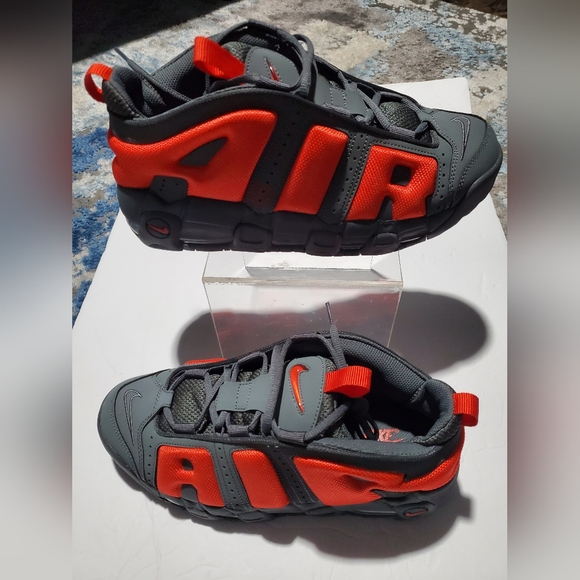 Rare NIKE  Air Uptempo Low Dark Grey Light Crimson FZ3055-002 SZ 10.5 Brand New - Picture 1 of 6